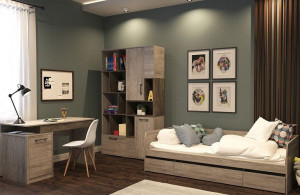 Спальный гарнитур подростковый Денвер камень темный