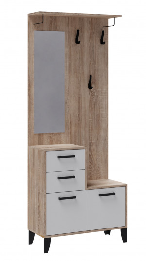 Прихожая  Витра дуб санома 80х34х200