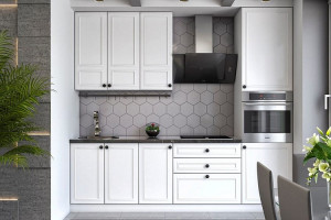 Кухня Бьянка  Белый софт 260х60х249