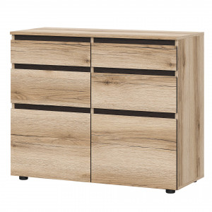 Комод 6 ящика Берген дуб делано/венге 100х43х83