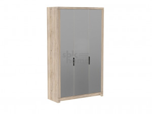Шкаф  распашной 3-х створчатый  с зеркальными дверями Юта Дуб Мария 137х52х230