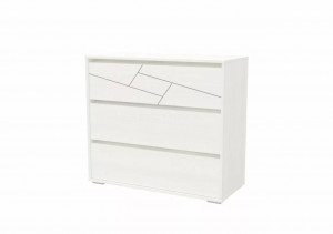 Комод с тремя ящиками Аделина белый