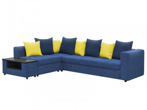 Диван угловой раскладной Трансформер синий желтый 310х190