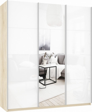 Шкаф купе Прайм 3-х дверный (фасад 3-х стекло/зеркало/стекло)