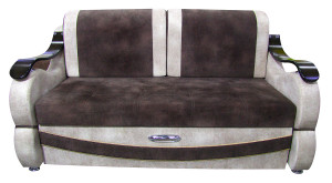 Диван прямой Лидер 5 коричневый 201 см.