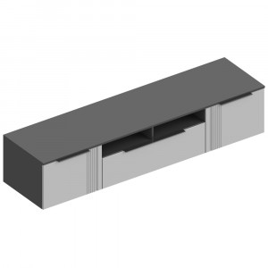 Тумба под ТВ Вита серый ЛОФТ 200х52х42