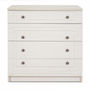 Комод 4 ящика Азалия Бодега белый 80х55х82
