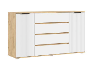 Комод Марвэл дуб крафт/браш вайт 160х45х90