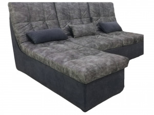 Диван угловой с оттоманкой раскладной с НПБ София-2  серый 225х170