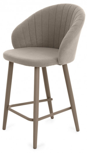 Стул полубарный Моне велюр Мокко/металл Мокко 58х60х97