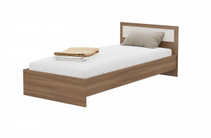 Кровать Гармония КР-603 Ясень шимо темный/шимо светлый  (Ш952*Д2032*В700)