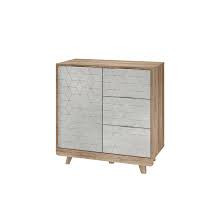 Мегаполис Комод Дуб каньон/F04 белый