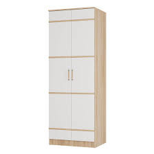 Шкаф распашной 2-х створчатый Сакура дуб сонома/белый 80х61х220