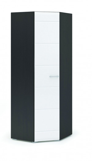 Шкаф угловой  Вегас белый/венге 85х85х200