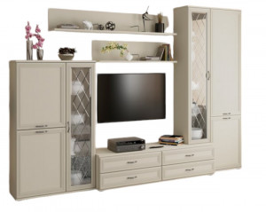 Гостиная модульная ГК-1001 бежевая 306х44х222