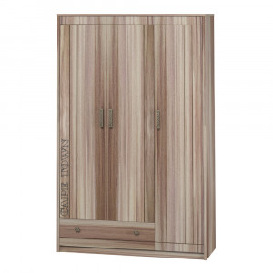 Шкаф распашной 3-х створчатый  ЛАРГО дуб рокпайл 132х55х210