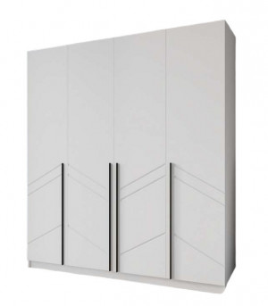 Шкаф распашной Феникс  Белый МДФ 4-дверный 200см