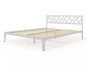 Кровать из металла Айрис белая 90х200