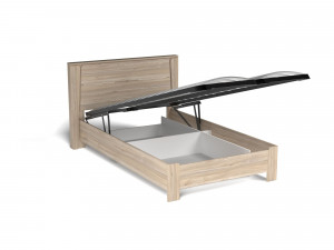 Кровать полутороспальная 140х200 с подьемным механизмом Юта Дуб Мария