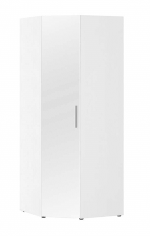 Шкаф угловой с зеркалом Николь 901.09 белый 89х89х225