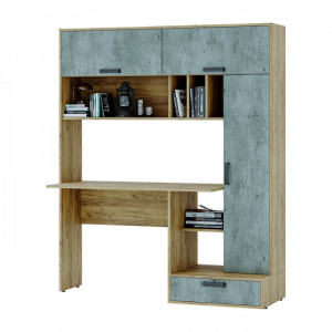 Стол письменный Техно дуб крафт/цемент 150х58х179