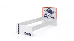 Кровать односпальная детская  СПОРТ Синий 80х200