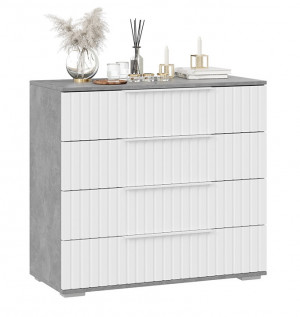 Комод Хилтон серый/белый