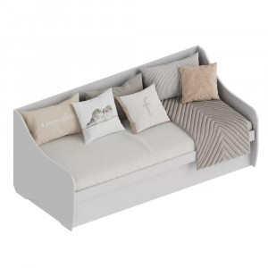 Кровать односпальная с подъемным механизмом Модерн белый 90х200