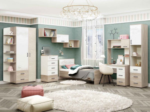 Комплект мебели для детской Эверест дуб кронберг/белый