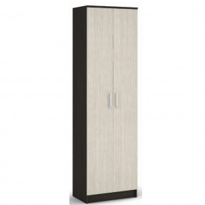 Шкаф 2-х створчатый распашной Прихожая Машенька ШК 203 Белый/Тёмно-Коричневый 60х38х202