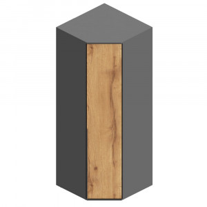 Шкаф распашной угловой Стил дуб золотистый/серый ЛОФТ 78х78х210