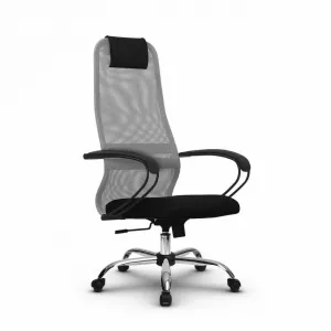 Компьютерное офисное кресло Metta SU-BP-8 Ch Светло-серое/Черное
