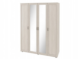 Шкаф распашной 4-х створчатый Классика анкор светлый/зеркало 160х55х213