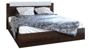 Кровать двуспальная с матрасом Эко 1.6 м венге