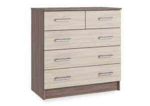 Комод 5 ящиков К800 Ясень шимо темный/светлый 80х44х83
