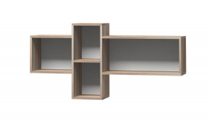 Полка для книг ЛАРГО Дуб рокпайл 123х25х60