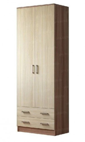 Шкаф Дуэт 2-хстворчатый Шимо светлый/Шимо темный 80х50х220