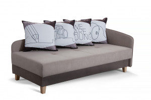 Диван-кровать Санг синий/жёлтый с подъемным механизмом и ящиком 100х103х205