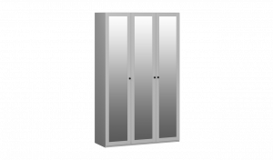 Шкаф 3 дверный с зеркальными дверями, Фрея (1352*503*2204) Белый