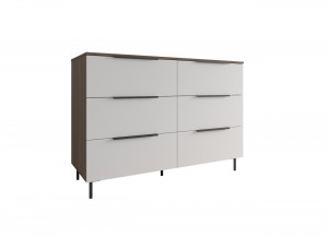 Комод Роза Орех франклин карамельный/Белый 130 см.