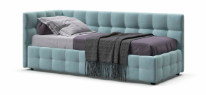 Кровать односпальная 90х200 детская мягкая без ПМ Босс Мини Латте