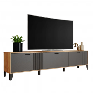 Тумба под ТВ Микон графит 220х32х56