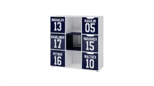 Комод 6 ящика + ниша детская СПОРТ Синий 121х119х42