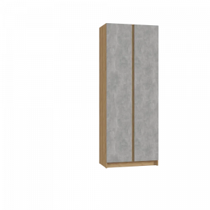 Шкаф распашной 2-х створчатый Бентон крафт золотой/Бетон 99х52х220