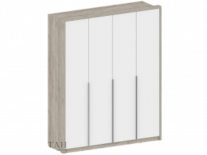 Шкаф распашной 4-х створчатый Анима ШК-3205 дуб серый/белый 190х59х233 см