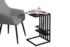 Стол-приставка Босс XO МДФ венге/черный металл 40x40x66