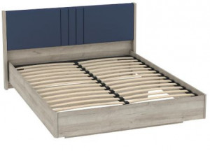 Кровать двуспальная Лежер КР311-16-18 синий/дуб серый 180х200 см