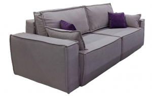 Диван прямой раскладной ППУ  ДК Лортон2 синий 260см