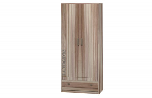 Шкаф распашной 2-х створчатый  Ларго Дуб рокпайл 90х55х210