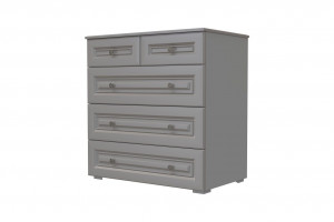 Комод Олимп пять  ящиков серый 80х45х85